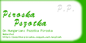 piroska pszotka business card
